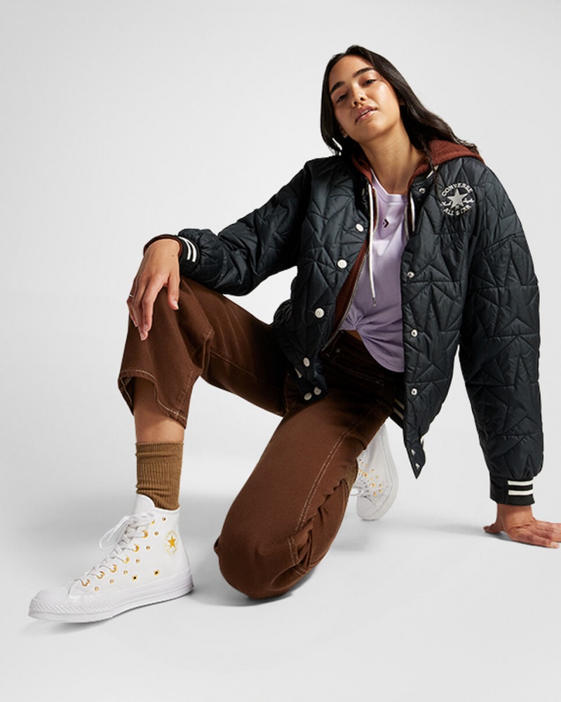 Converse Chuck 70 Star Studded Wit Wit Goud | 7356-FAONK