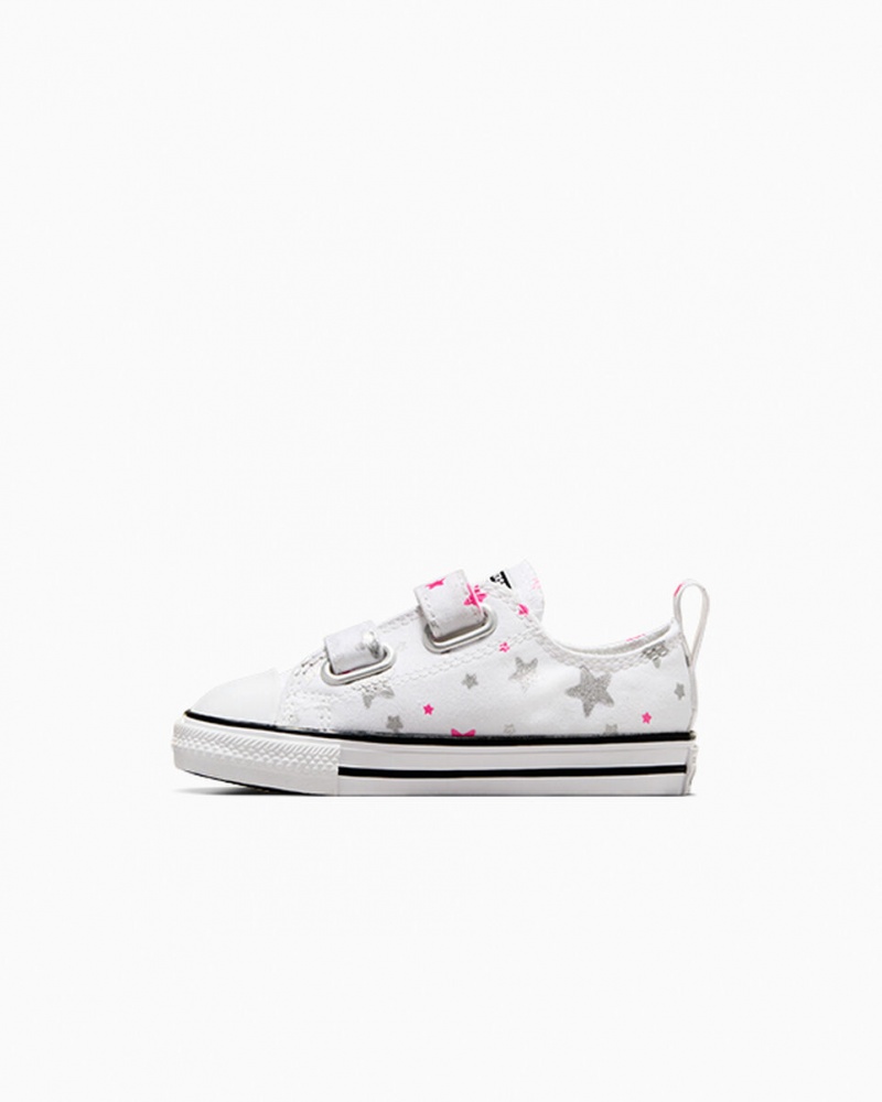 Converse Chuck Taylor All Star Easy On Sparkle Wit Roze Wit | 9254-MHDIC