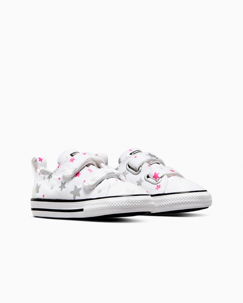Converse Chuck Taylor All Star Easy On Sparkle Wit Roze Wit | 9254-MHDIC