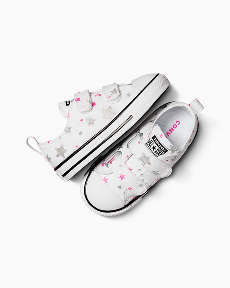 Converse Chuck Taylor All Star Easy On Sparkle Wit Roze Wit | 9254-MHDIC