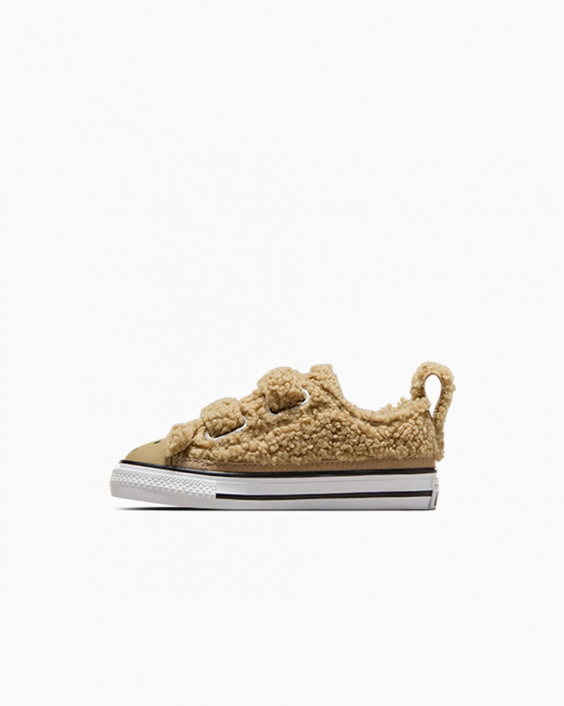 Converse Chuck Taylor All Star Easy On Teddy Bear Khaki Zwart Wit | 7629-ZLVRO