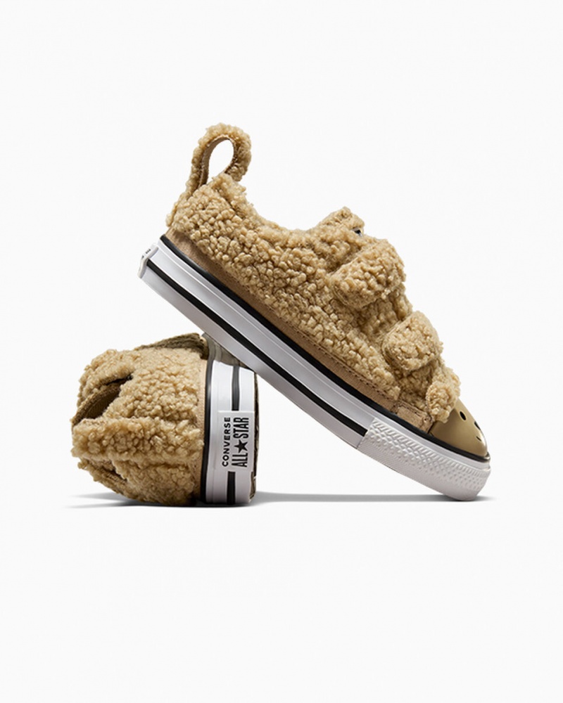 Converse Chuck Taylor All Star Easy On Teddy Bear Khaki Zwart Wit | 7629-ZLVRO