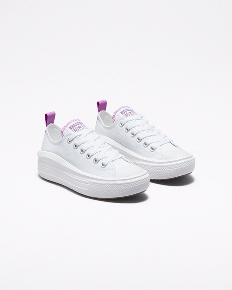 Converse Chuck Taylor All Star Move Platform Wit Paars Wit | 5827-BNXJH