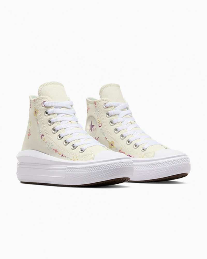 Converse Chuck Taylor All Star Move Platform Alchemy Embroidery Wit | 9504-XWQHG