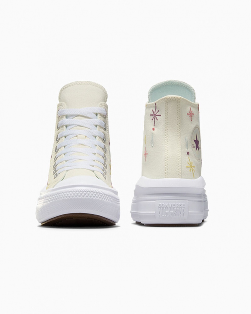Converse Chuck Taylor All Star Move Platform Alchemy Embroidery Wit | 9504-XWQHG