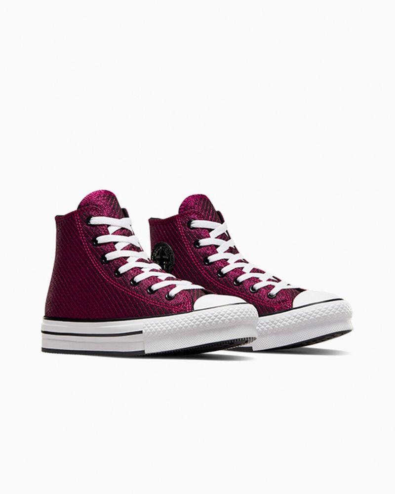 Converse Chuck Taylor All Star Platform Lift Sparkle Roze Wit Zwart | 1854-QXAZM