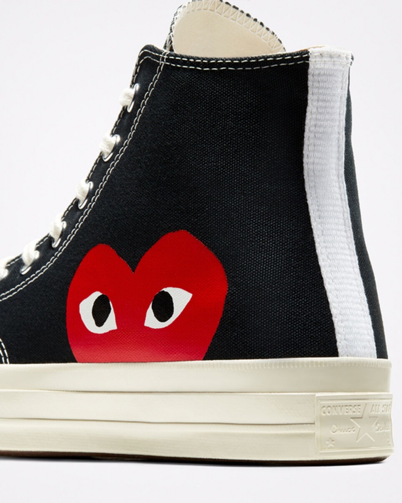 Converse Converse x Comme des Garçons PLAY Chuck 70 Zwart Wit Rood | 4798-ANWUJ